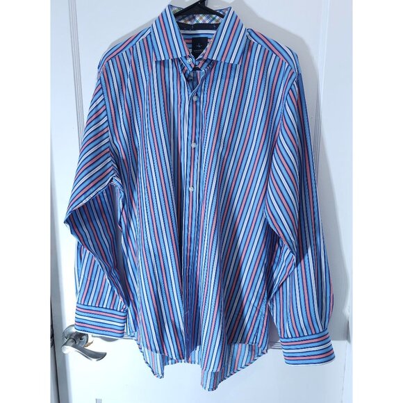 Tailorbyrd Collection Men's Striped Button-Up Shirt Size Large - Picture 2 of 10